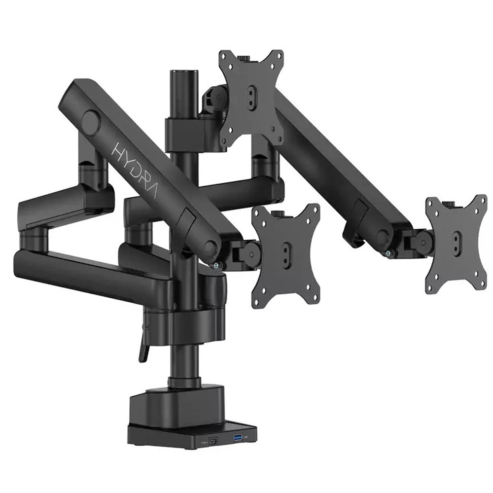 Sades Hydra Stand Holder With Clamp/Grommet Mounting Base Triple Monitor Mount Sades Hydra Stand Holder With Clamp/Grommet Mounting Base Triple Monitor Mount